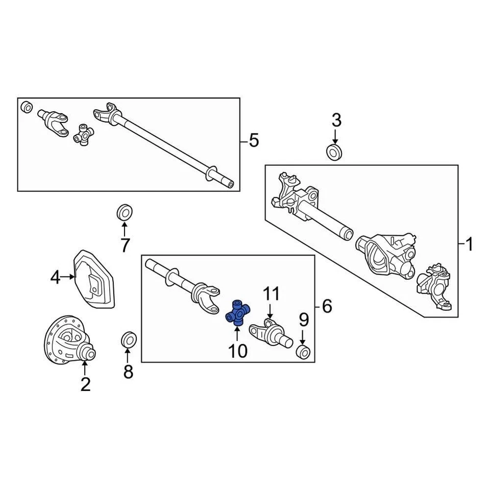 For Ford F-450 Super Duty 2005-2022 Ford 5C3Z3249BA Front Right Universal Joint Foto 2 de 4