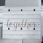 Together Quote Wood Wall Sign w/ Photo Clips, Farmhouse White/Gray/Black 19" — photo 1