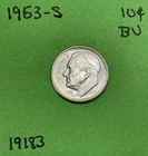 1953 S Roosevelt Dime 10c BU Uncirculated Mint State 90% Silver