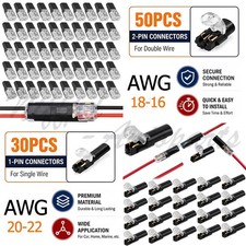 80 PCS Plug-In Quick Wire Connectors, Reusable Clamp Terminal Blocks for Cables