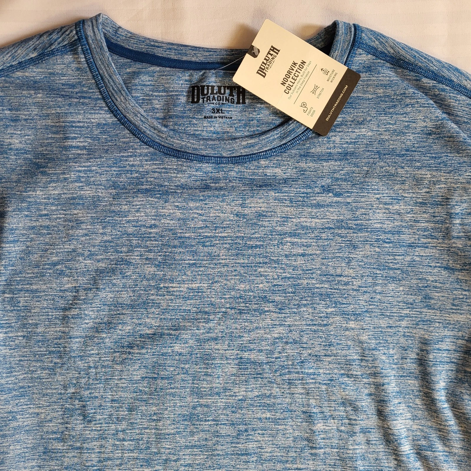 Duluth Trading Noorvik Base Layer Crew Shirt Men's 3XL Blue Heather Warm Fleece