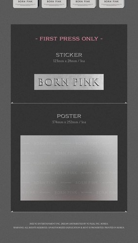 Álbum BLACKPINK Born Pink-CD Póster, Tarjetas Fotográficas, Libro Ilustrado, Versión Gris - Imagen 5 de 8