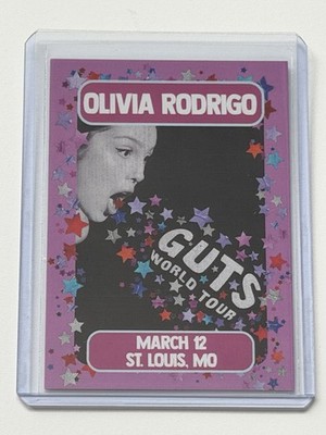 Olivia Rodrigo St Louis, MO 3/12 GUTS Tour 2025 Trading Card