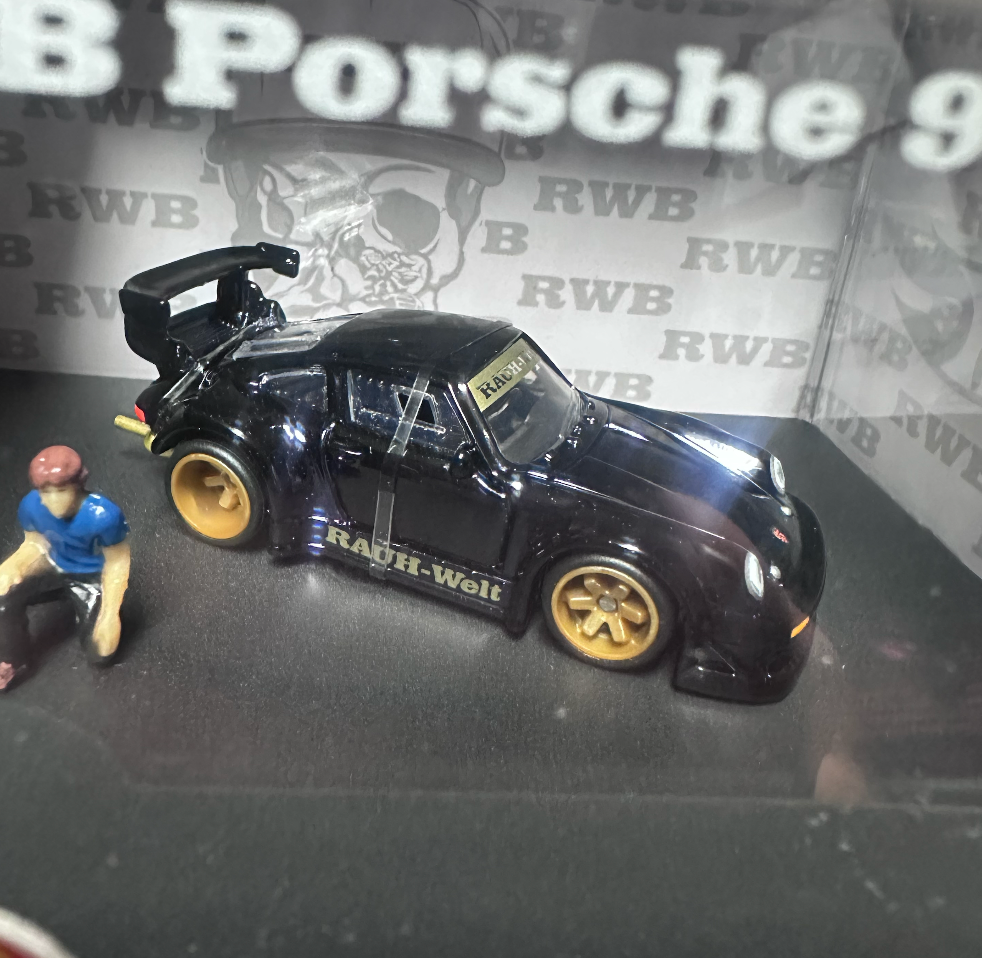 Hot Wheels Black RLC RWB Porsche 930 w/ Akira Nakai Figure 2020