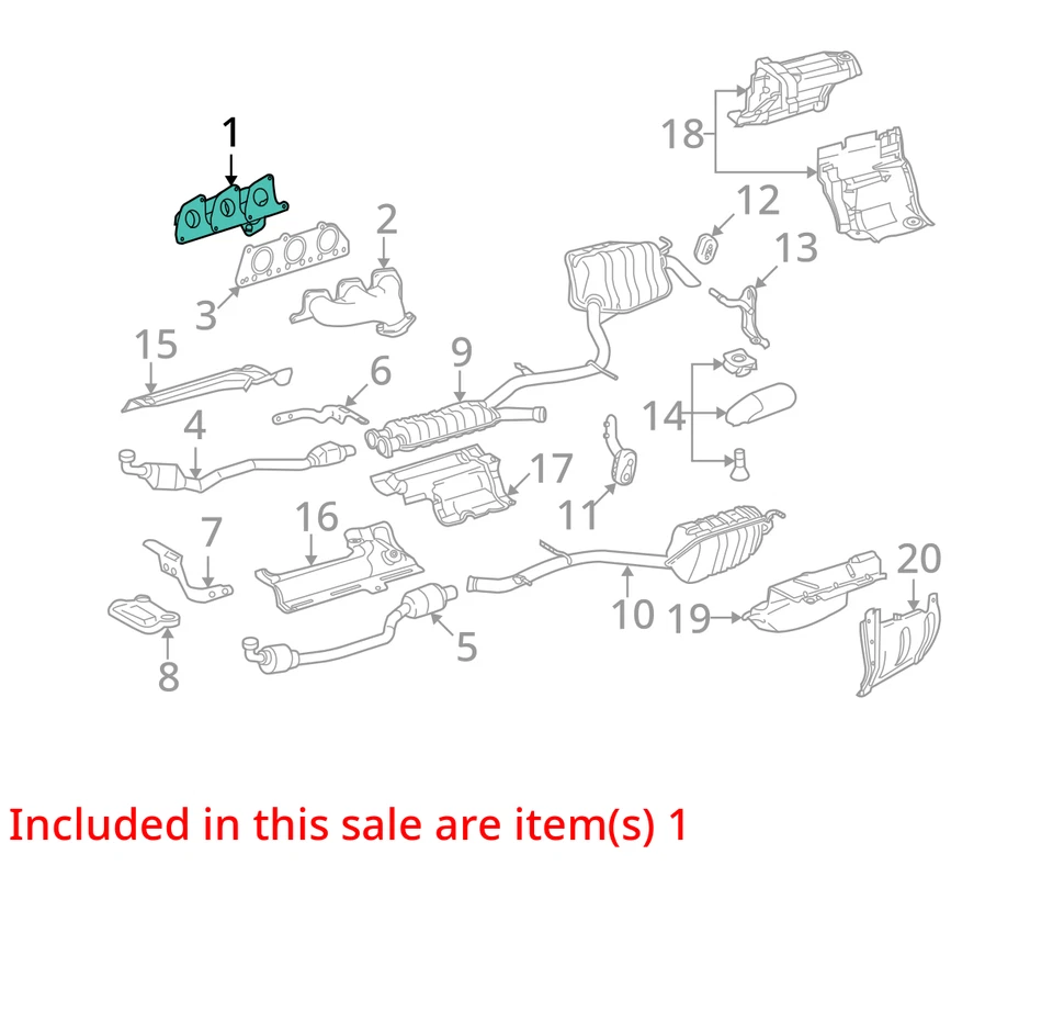 Mercedes-Benz Clase GLK 2010 colector de escape OEM 152 k millas - LKQ388626399 Foto 4 de 4