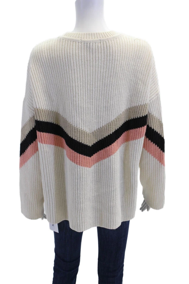 Suéter Sanctuary Mujer Rayas Mangas Largas Blanco Multicolor Talla 1X Foto 3 de 4