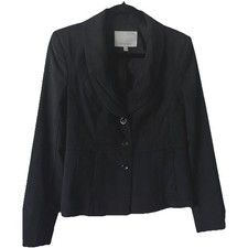 Classiques Entier 3-button Virgin Wool Lined Blazer Dark Gray vintage 4