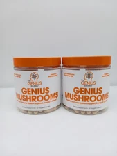Lot of 2-The Genius Brand, Genius Mushrooms Organic 90 Veggie Cap 11/26
