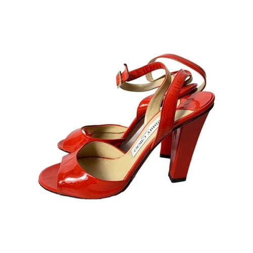 Jimmy Choo Pumps Heel EU 36.5 Orange Leather From Japan 0092715K Authentic - Picture 11 of 24