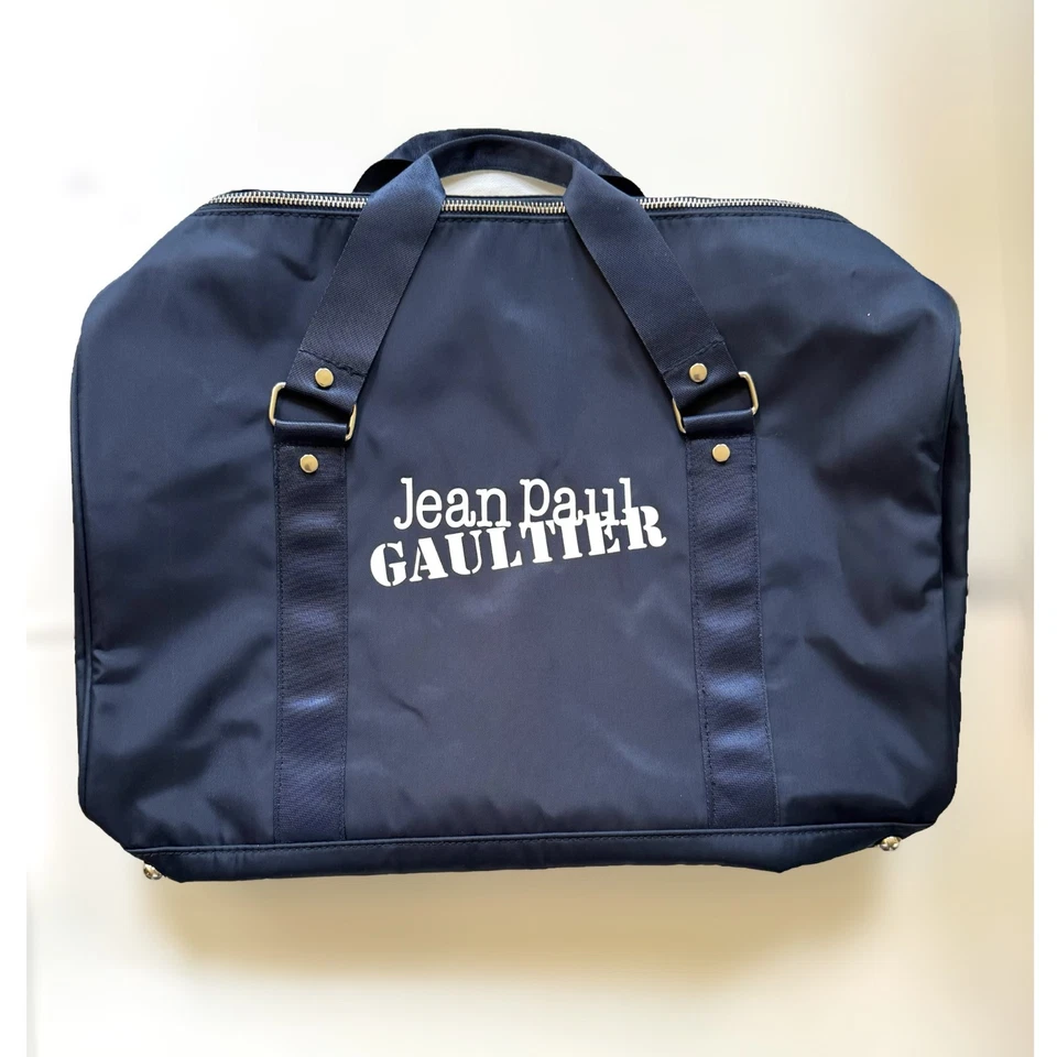 Jean Paul Gaultier темно-синий логотип выходные Дорожная сумка вещевой сумка с короткими ручками - Изображение 3 из 4