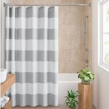 Urban Habitat Striped Shower Curtain With Hooks