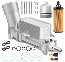 926-959 Upgraded Full Aluminum Engine Oil Filter Housing with Oil Cooler Sensors