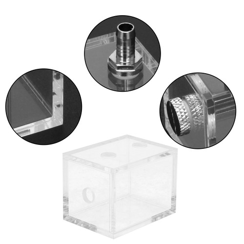 200ml Acrylic water tank cooler water cooling radiator pc cpu water 5726 - Afbeelding 5 van 8