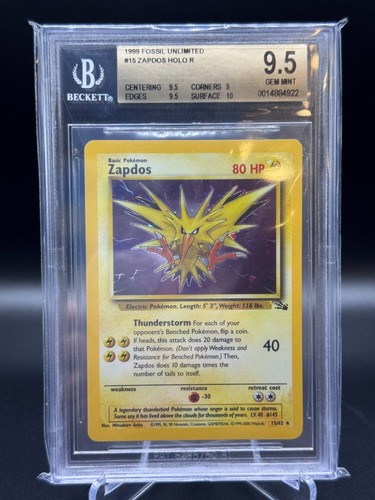 Zapdos (Unlimited) graded BGS 9.5 for sale on eBay