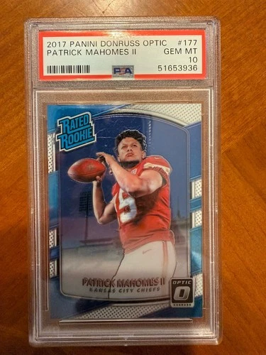 2017 Panini Donruss Optic Rated Rookie Patrick Mahomes II #177 PSA 10 Chiefs NFL