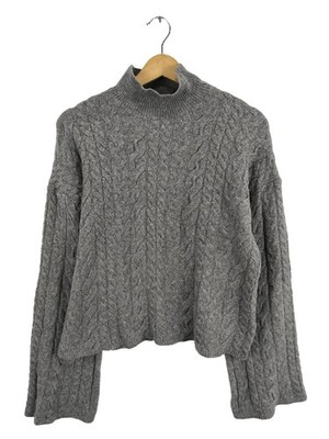 AMISU Strickpullover Damen Pullover Gr. DE 36 hellgrau Casual-Look