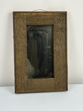 Rustic Wooden Mirror Vintage 13.5x9 Farmhouse Country Cabin Old