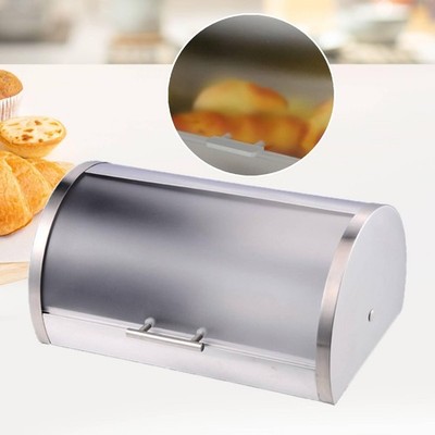 Brotkasten mit mattiertem Acryl Rolldeckel für Café Bäckerei Eingang