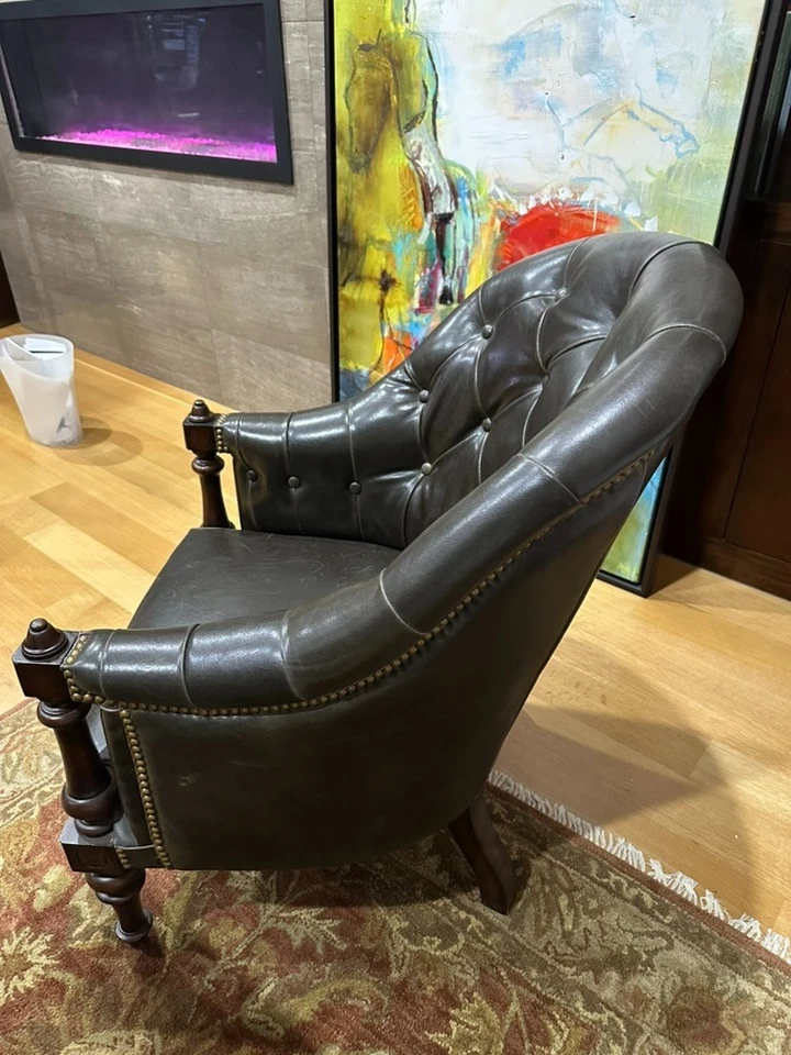 Pair of Leather Office Chairs - Image 3 of 4