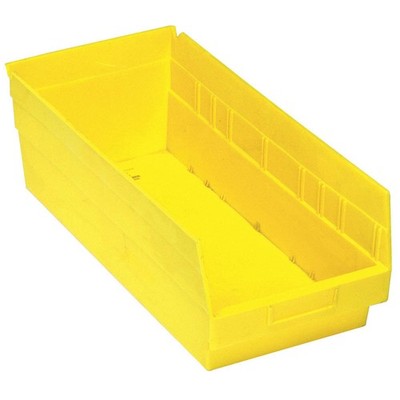 QUANTUM STORAGE SYSTEMS QSB808YL Shelf Bin,Yellow,Polypropylene,8 in 33Z309