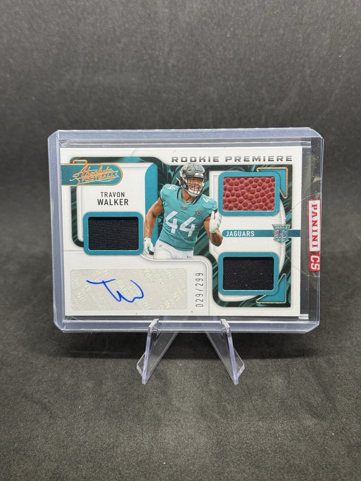 Travon Walker Panini Absolute #225 Material Autograph Quad
