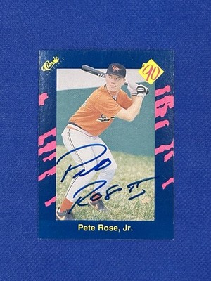 Pete Rose Jr 1990 Classic #75 Orioles Signed Auto Autograph E