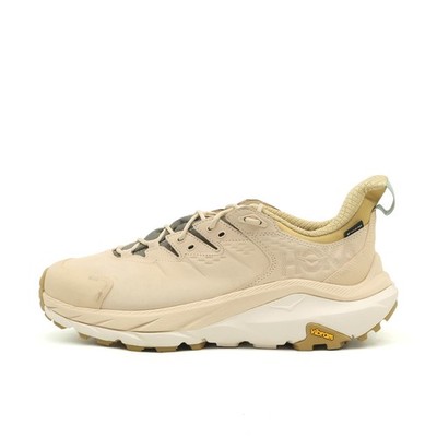 Hoka One Herren Kaha 2 Low GTX Outdoorschuhe Beige Leder Wanderschuhe EU 44 2/3