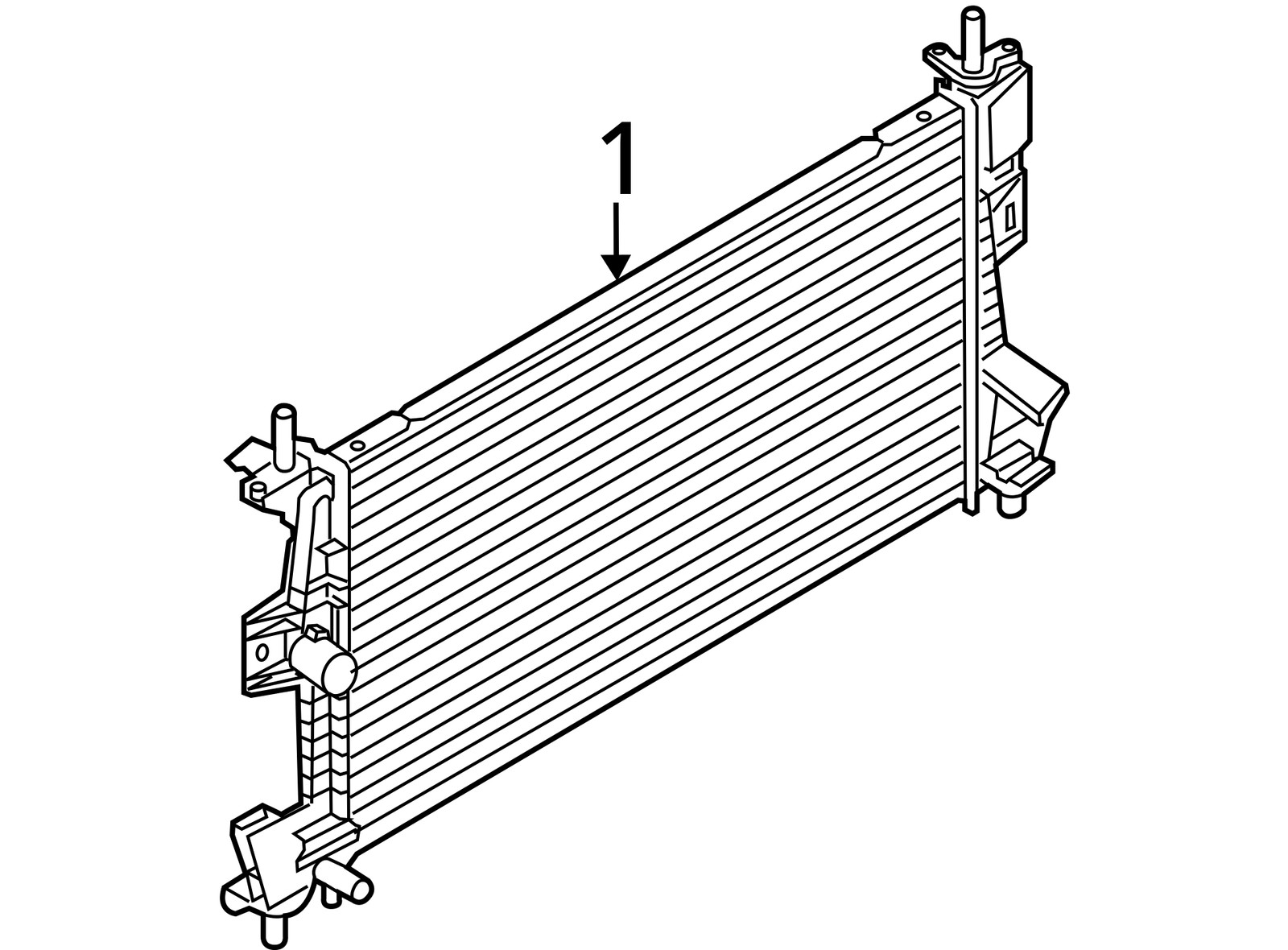 2012-2018 Ford Focus Radiator 135k OEM