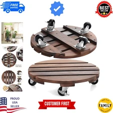 Heavy Duty Plant Dolly with 360° Rolling Casters - 2-Pack for Garden & Home