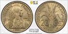 French Indochina 20 Cents 1939 Dots PCGS MS 65