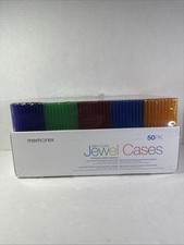 NEW Memorex 5mm Slim CD/DVD Jewel Cases - Multi Colored, Pack of 50 Sealed