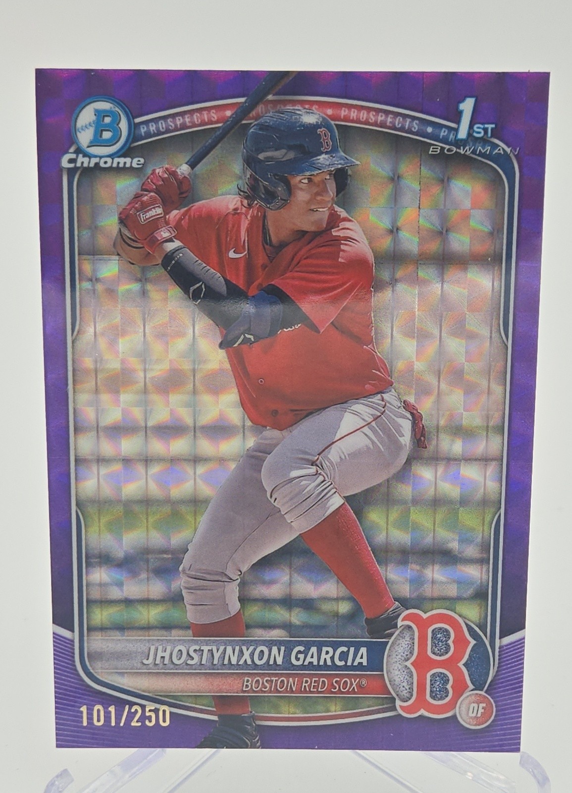 2025 Bowman Chrome- Jhostynxon Garcia #BCP-43 Purple Geometric Refractor /250