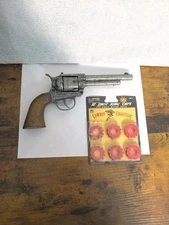 Vintage Edison Giocattoli Cap Gun Made in Italy 50019 SESTO Metal W/Caps