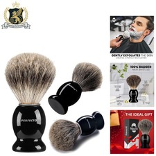 Luxurious 100 Badger Hair Shaving Brush with Walnut Handle for Ultimate Shave