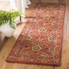 Heritage Collection Runner Rug - 2'3" x 12', Red & Multi, Handmade Traditiona...