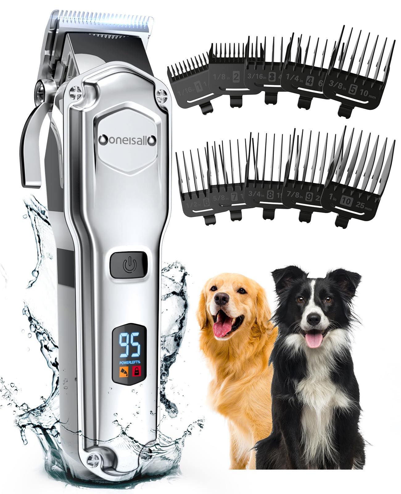 Oneisall Tagliacapelli Cani Pelo Lungo | Kit Tosatrice Professionale