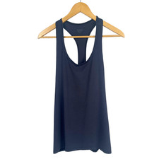 Athleta Navy Racerback Tank Medium Flowy Work...