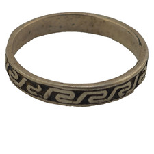 925 Sterling Silver Band Ring Size 9.75 Greek Key Scroll Pattern Vintage