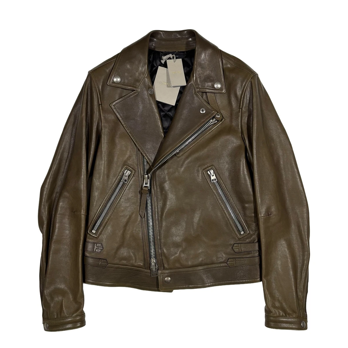 Tom Ford Brown Leather Outer Shell Coats, Jackets & Vests for Men