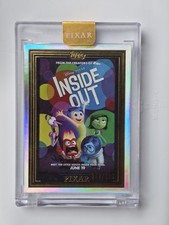 WALL ART INSIDE OUT 🔥 2025 Topps Pixar Gold (Encased) #/ 100 GORGEOUS CARD!!!!