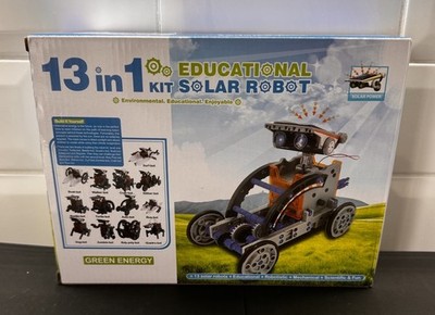 13-in-1 pädagogisches Solar Roboter Kit MINT Spielzeug Wissenschaft grüne Energie offene Box neu