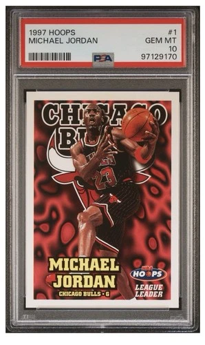 1997-98 NBA Hoops - League Leaders Michael Jordan #1 PSA 10