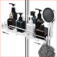 Duschablage Teleskopisch 32-48Cm Ohne Bohren Badezimmer Organizer Weiß