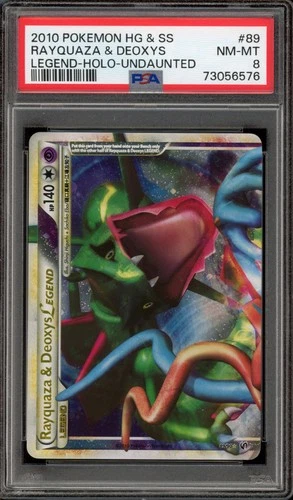 Pokemon Rayquaza & Deoxys Legends Top Undaunted Holo Rare #89 PSA 8