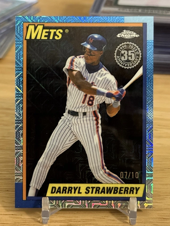DARRYL FRESA 2025 Topps Cromo 35 Anin. MOJO REFRACTOR NEGRO/10 SSP METS Foto 2 de 4