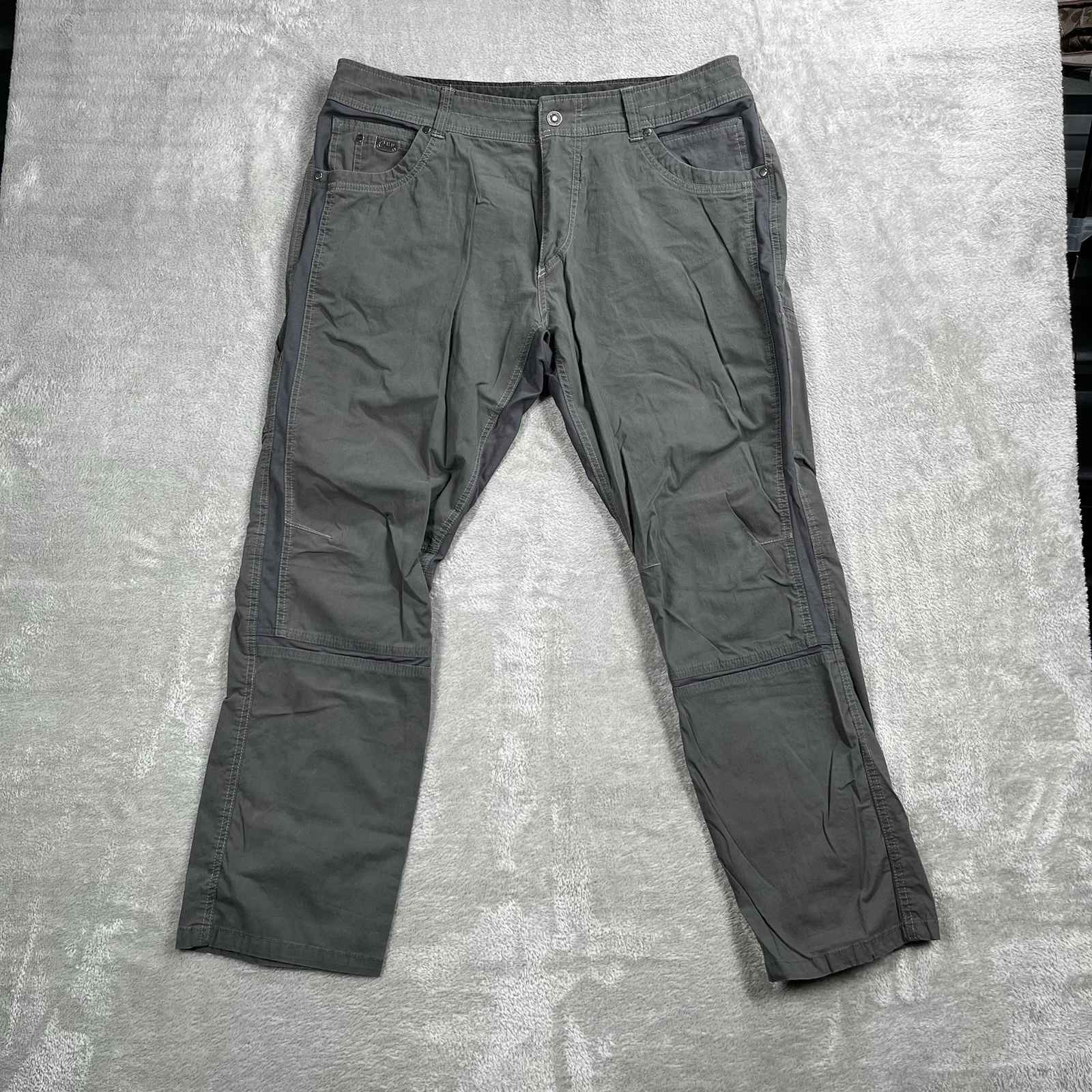 Kuhl Radikl Pants Gray Hiking Lightweight Mens Size 38x30 (Measures 36x30)