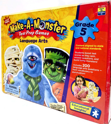 Make-A-Monster Test Prep Games - Grade 5 Language Arts - Educational - New