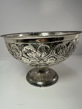 southern living at home vintage decorative bowl embossed pedestal