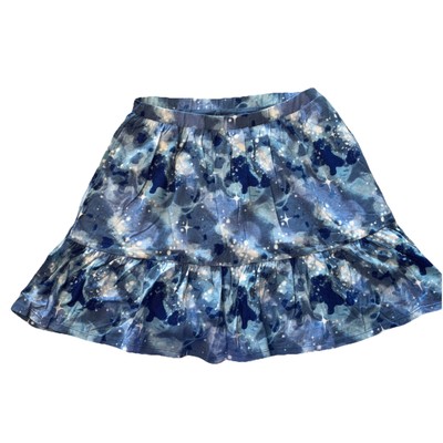 NWT Lands  End Girls Size XL (14-16) Tiered Skort Blue Moonstone Floral Print w/