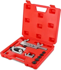 Brake Line Flaring Tool Kit with Tubing Cutter - Single and Double Flare Tool Ki